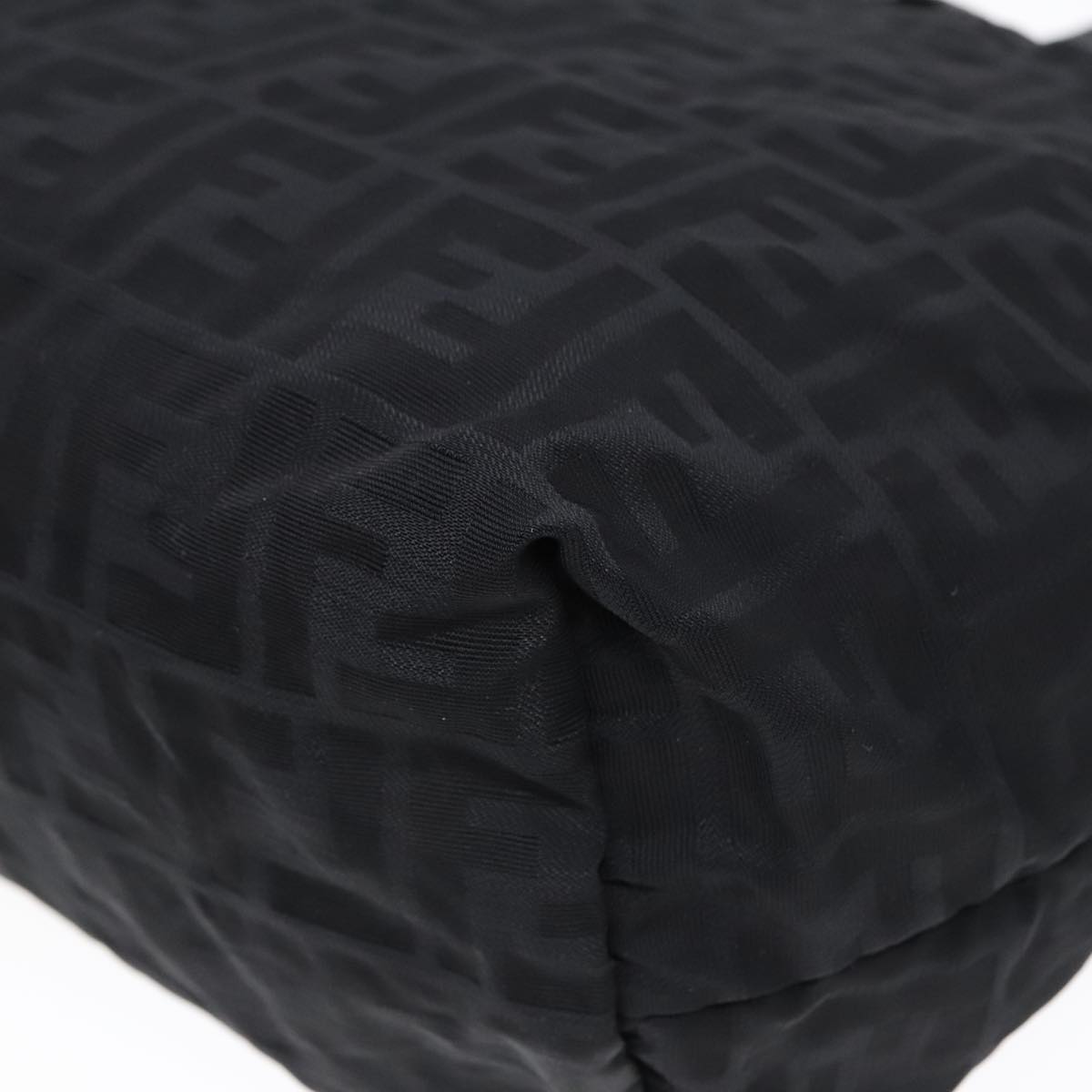 FENDI Zucca Canvas Tote Bag Nylon Blackbs18020