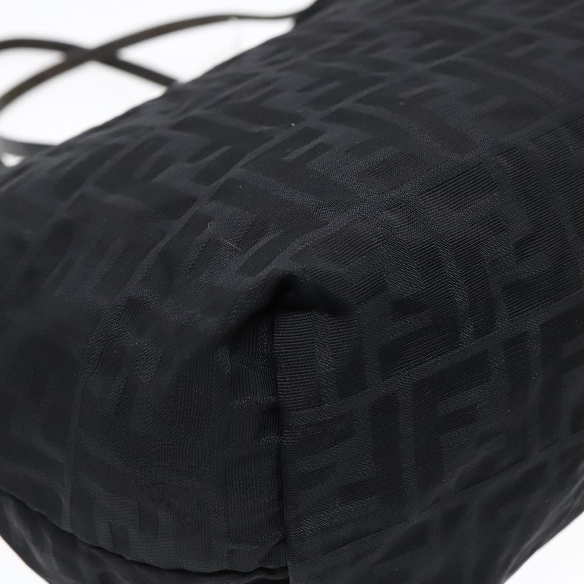 FENDI Zucca Canvas Tote Bag Nylon Blackbs18020