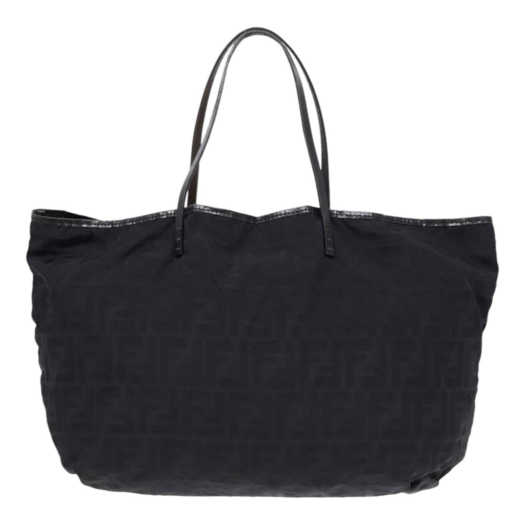 FENDI Zucca Canvas Tote Bag Nylon Blackbs18020