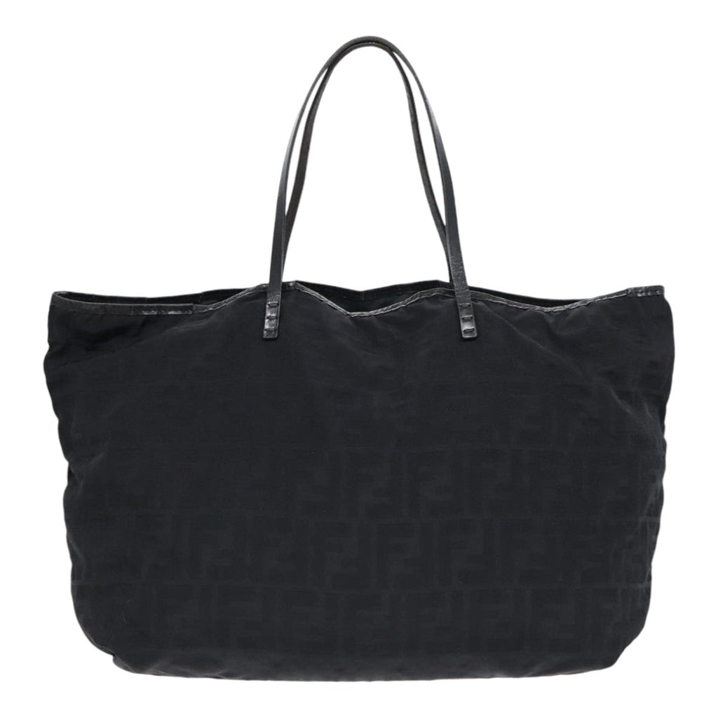 FENDI Zucca Canvas Tote Bag Nylon Blackbs18020