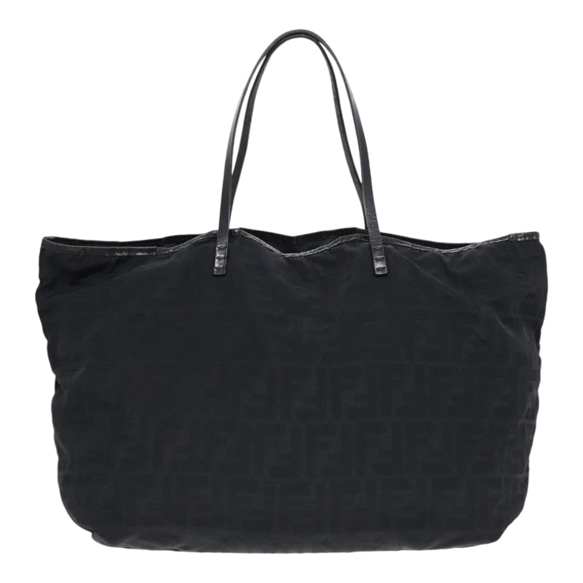 FENDI Zucca Canvas Tote Bag Nylon Blackbs18020