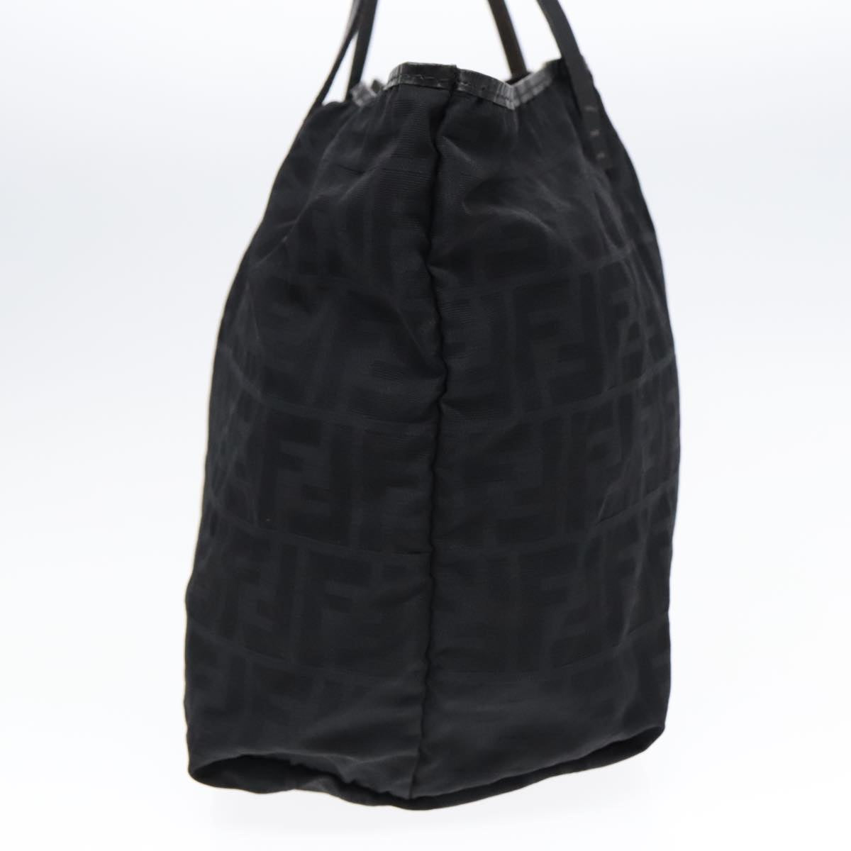 FENDI Zucca Canvas Tote Bag Nylon Blackbs18020