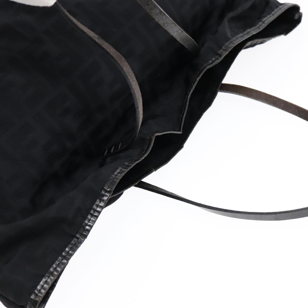 FENDI Zucca Canvas Tote Bag Nylon Blackbs18020