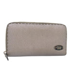 FENDI Celeria Long Wallet Leather Silverbs18313