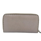 FENDI Celeria Long Wallet Leather Silverbs18313