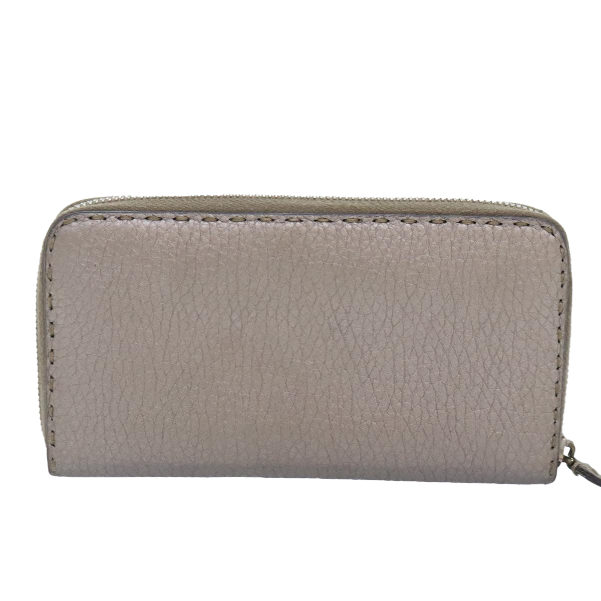 FENDI Celeria Long Wallet Leather Silverbs18313
