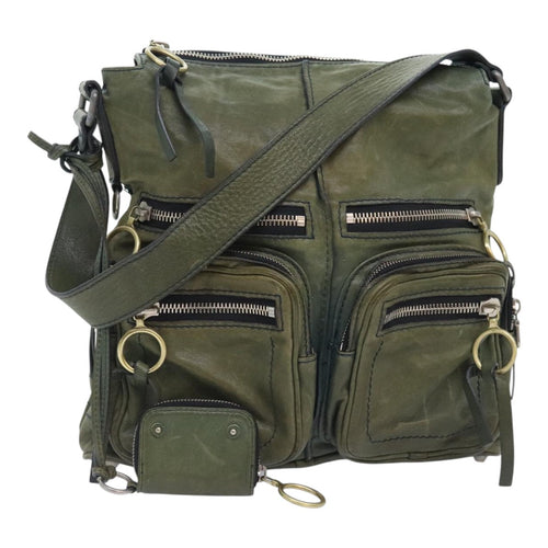 Chloe Betty Shoulder Bag Leather Khaki Silver Gold bs18597