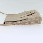 FENDI Zucchino Canvas Shoulder Bag Beige Goldbs18891