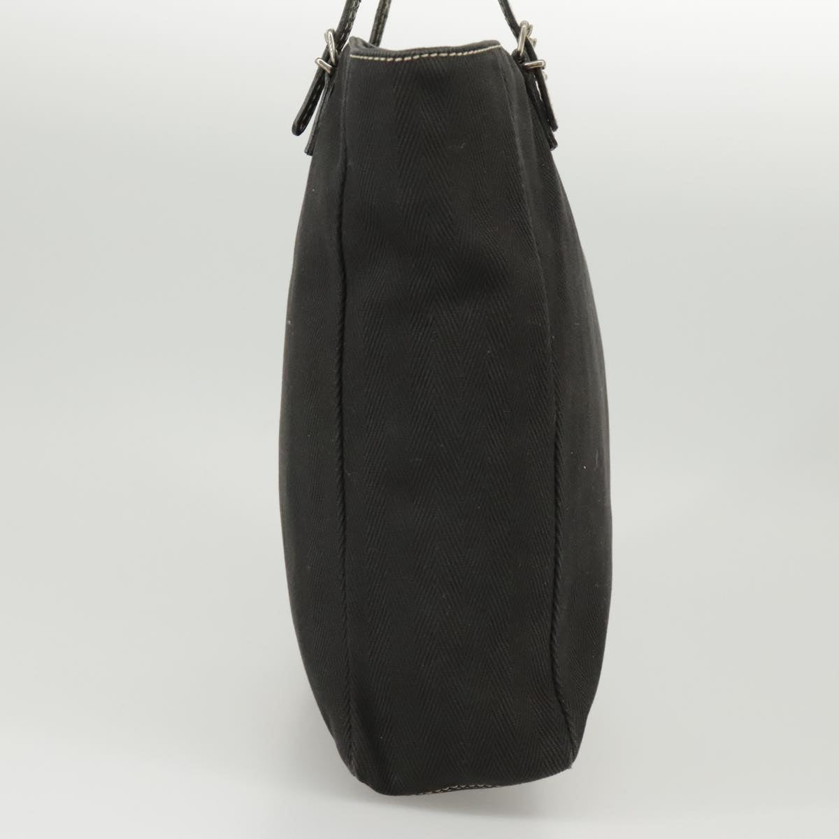FENDI Tote Bag Canvas Black Silverbs19754