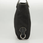 FENDI Tote Bag Canvas Black Silverbs19754