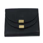 Chloe Wallet Leather Black Gold bs20082