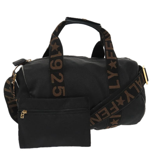 FENDI Mini Boston Bag Canvas Gold Blackbs20190