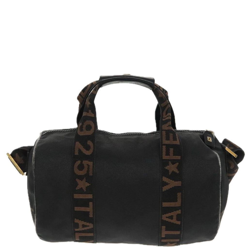 FENDI Mini Boston Bag Canvas Gold Blackbs20190