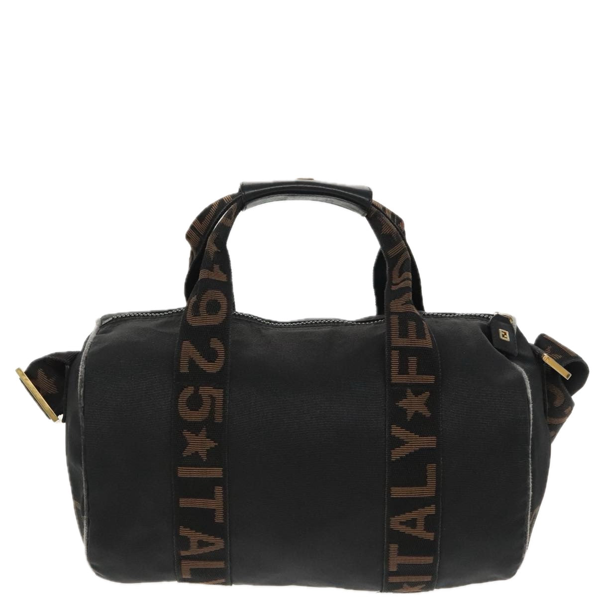 FENDI Mini Boston Bag Canvas Gold Blackbs20190