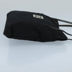 FENDI Zucca Canvas Tote Bag Nylon Leather Black Silverbs20292