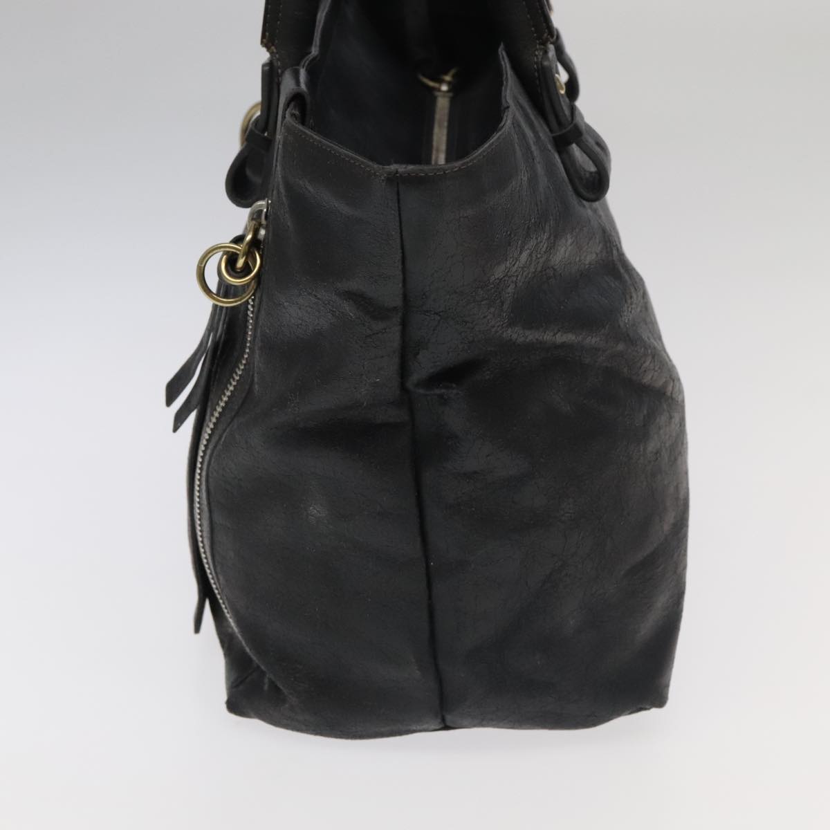 Chloe Tote Bag Leather Black Gold bs20406