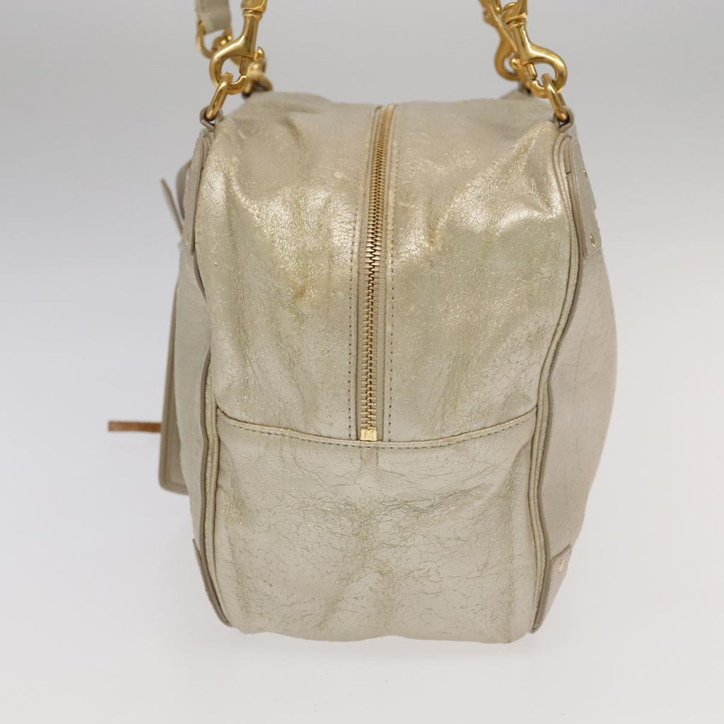 Chloe Shoulder Bag Leather Silver Gold bs20547