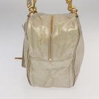 Chloe Shoulder Bag Leather Silver Gold bs20547
