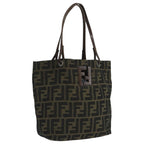 FENDI Zucca Canvas Tote Bag Brown Blackbs20571