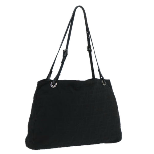FENDI Zucca Canvas Tote Bag Nylon Black Silverbs20581
