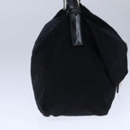 FENDI Mamma Baguette Shoulder Bag Nylon Leather Black Silverbs21311