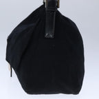 FENDI Mamma Baguette Shoulder Bag Nylon Leather Black Silverbs21311