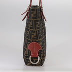 FENDI Zucca Canvas Tote Bag Brown Blackbs21513