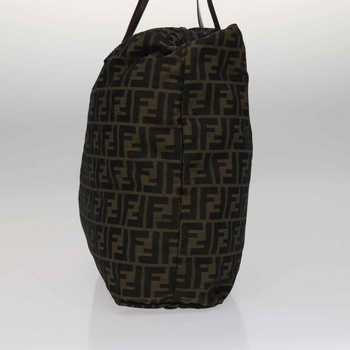 FENDI Zucca Canvas Tote Bag Brown Blackbs21515
