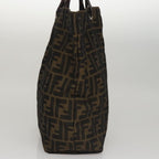 FENDI Zucca Canvas Tote Bag Brown Blackbs21579