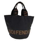 FENDI Hand Bag Canvas Blackbs21580