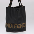FENDI Hand Bag Canvas Blackbs21580