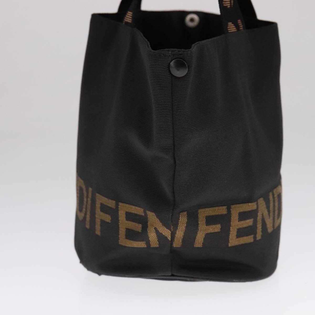 FENDI Hand Bag Canvas Blackbs21580