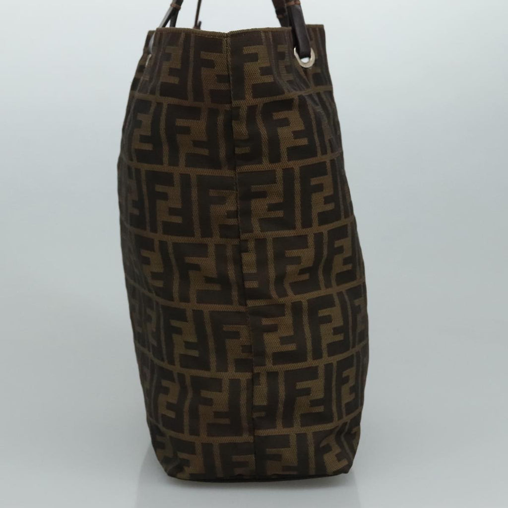 FENDI Zucca Canvas Tote Bag Brown Blackbs21600