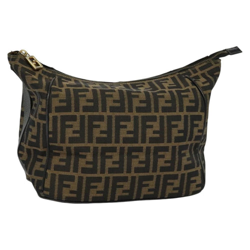 FENDI Zucca Canvas Hand Bag Brownbs21928