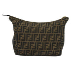 FENDI Zucca Canvas Hand Bag Brownbs21928