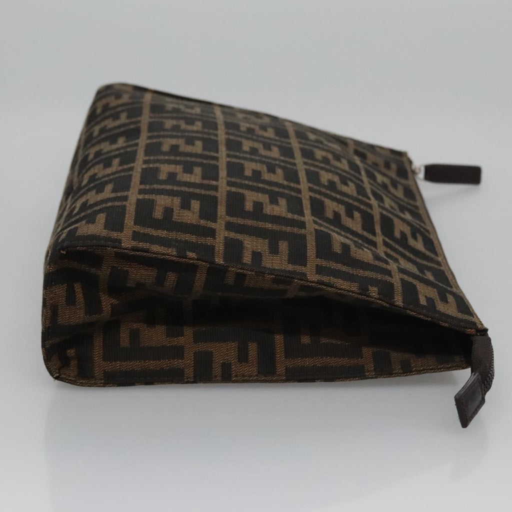 FENDI Zucca Canvas Clutch Bag Brownbs22209