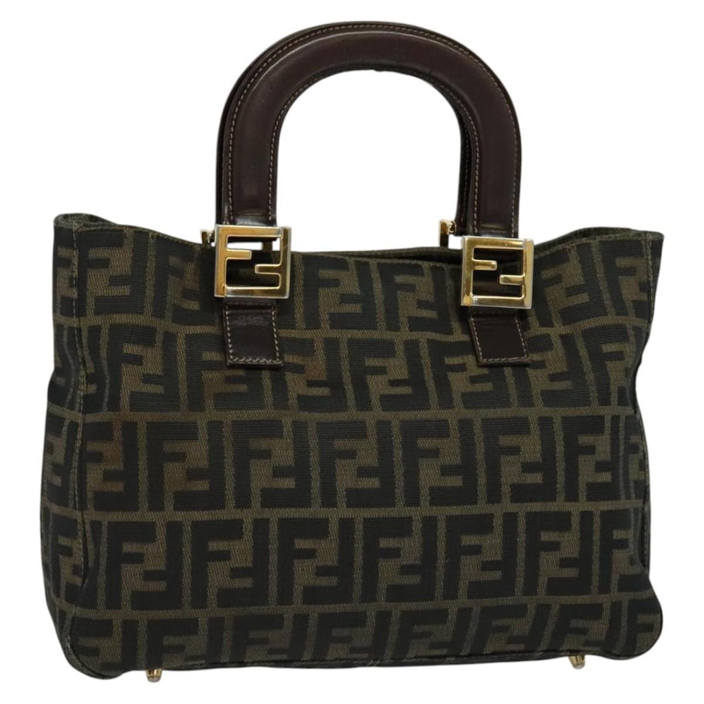FENDI Zucca Canvas Hand Bag Brownbs22272