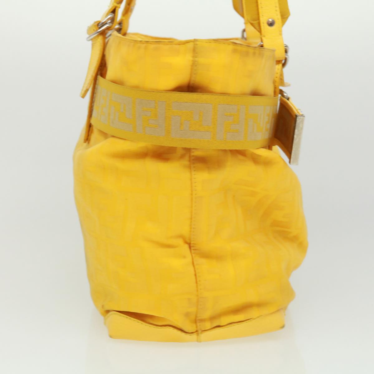 FENDI Zucca Canvas Tote Bag Nylon Yellow  bs2911