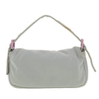 FENDI Mamma Baguette Shoulder Bag Canvas Graybs3128