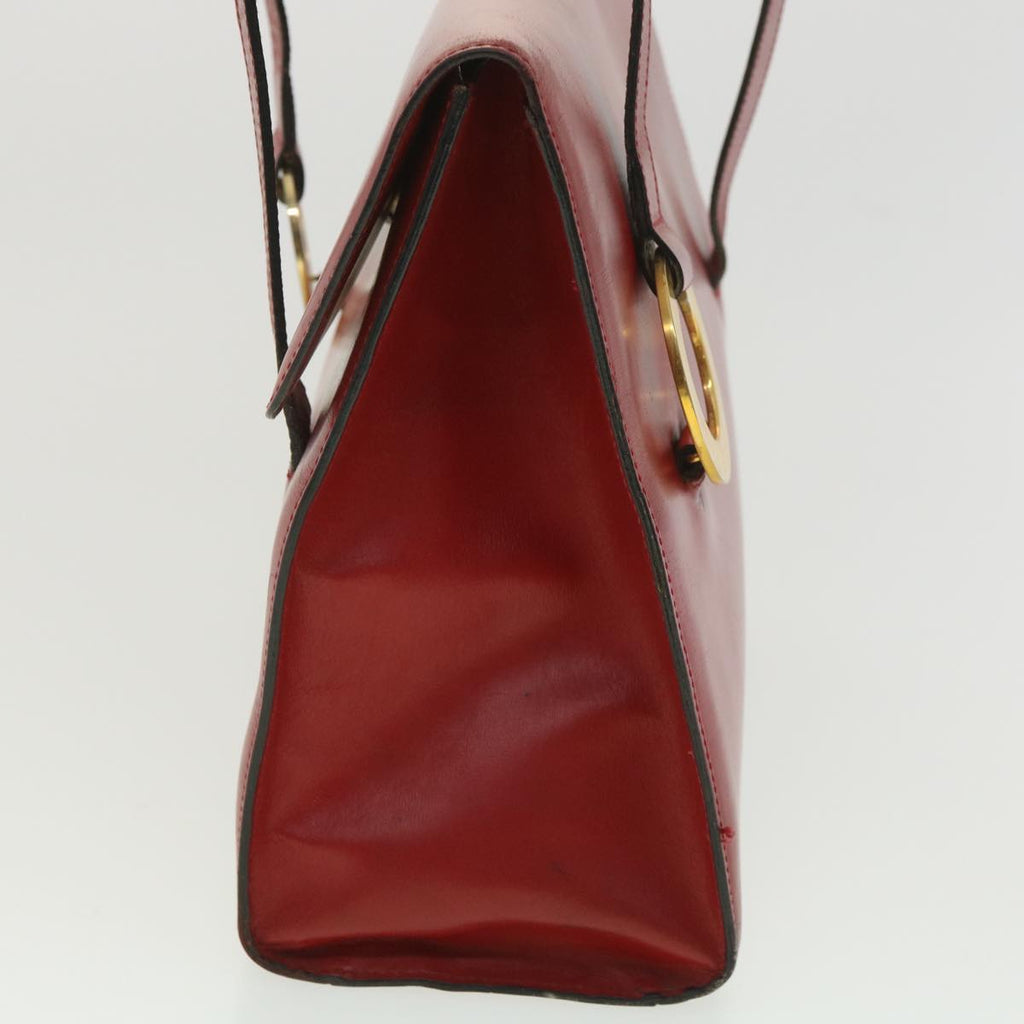CELINE Shoulder Bag Leather Red  4297