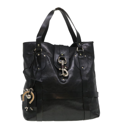 Chloe Tote Bag Leather Black bs4744