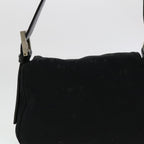 FENDI Mamma Baguette Shoulder Bag Nylon Black  bs4896