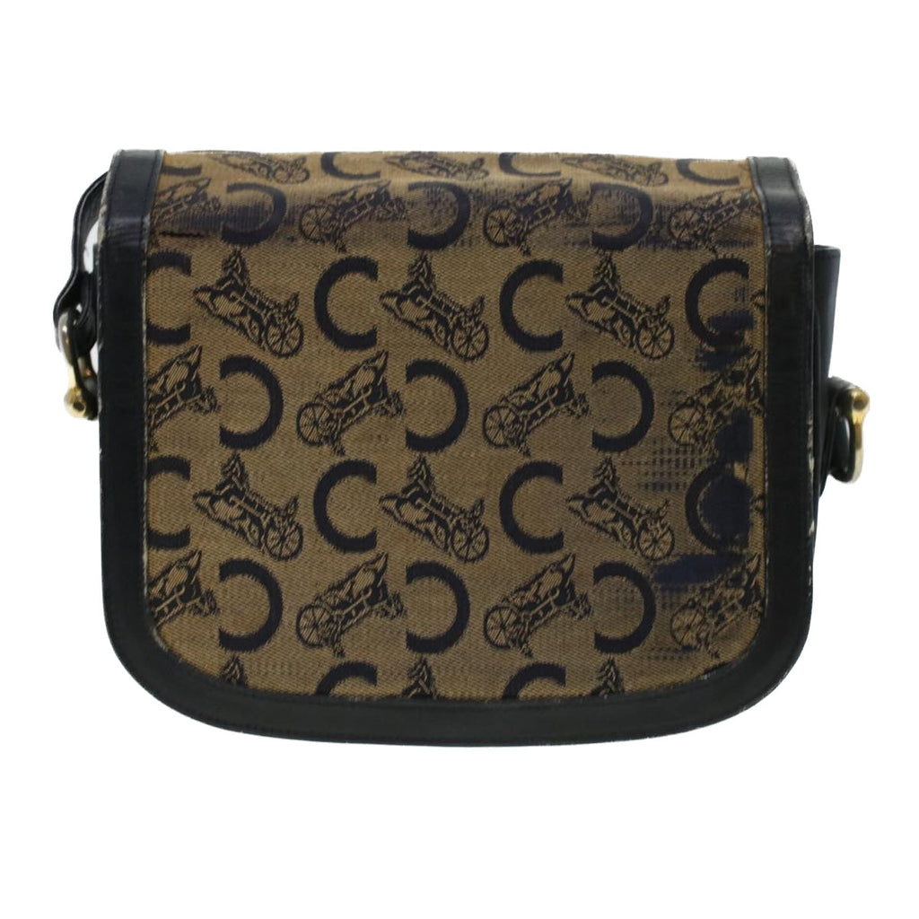 CELINE C Macadam Canvas Shoulder Bag Navy  5114