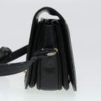 CELINE C Macadam Canvas Shoulder Bag Navy  5114