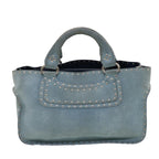 CELINE Hand Bag Suede Light Blue  5202