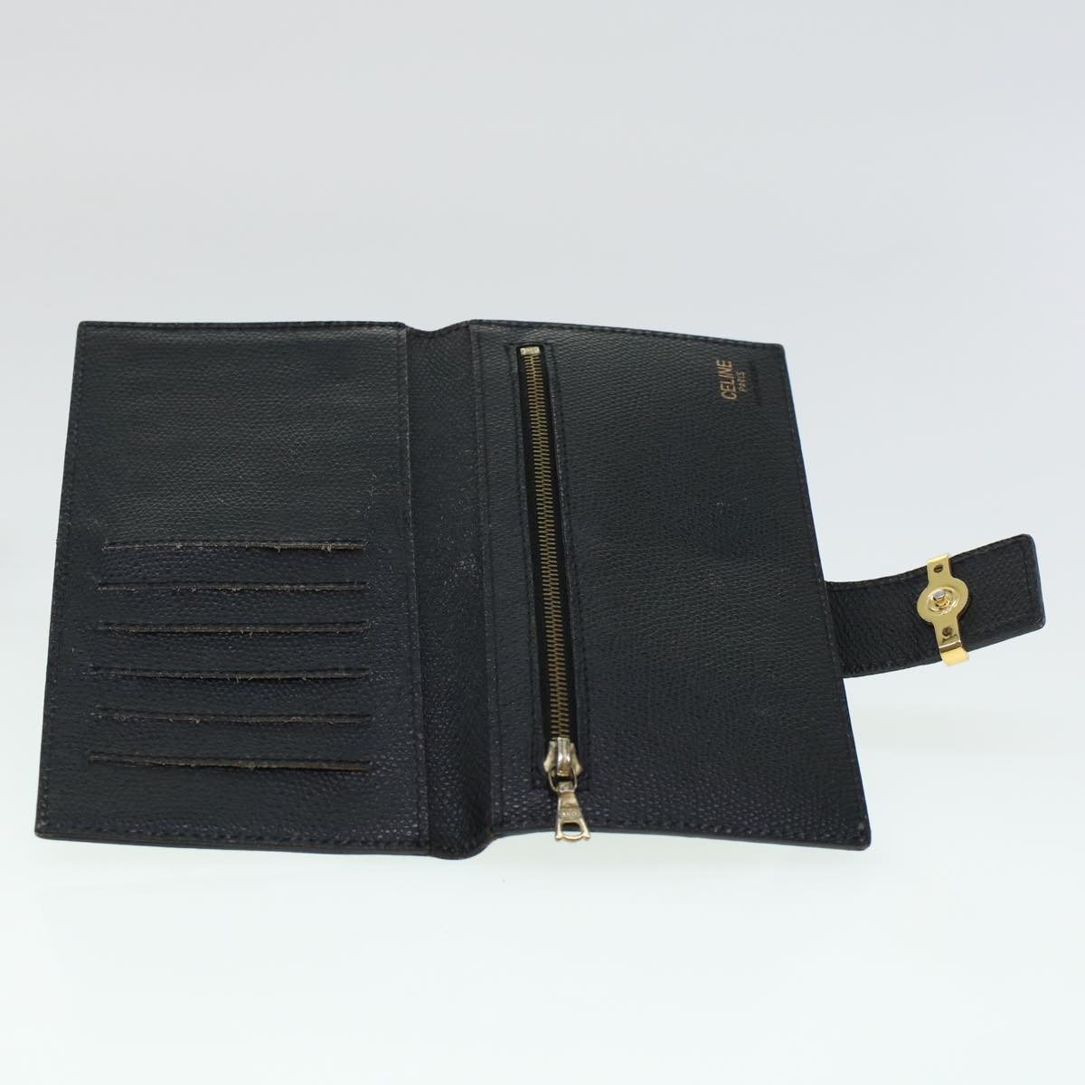 CELINE Macadam Canvas Wallet PVC Leather 3Set Brown Black  5381