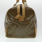 CELINE Macadam Canvas Boston Bag Beige  5458