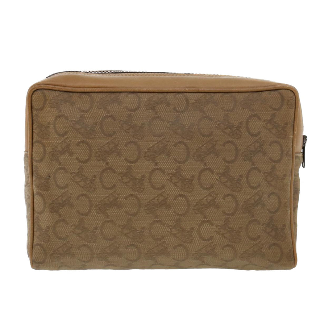 CELINE C Macadam Canvas Clutch Bag Beige  5459