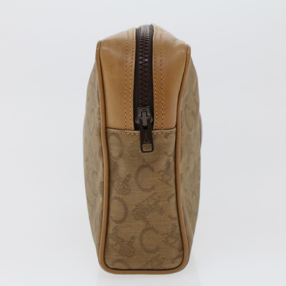 CELINE C Macadam Canvas Clutch Bag Beige  5459