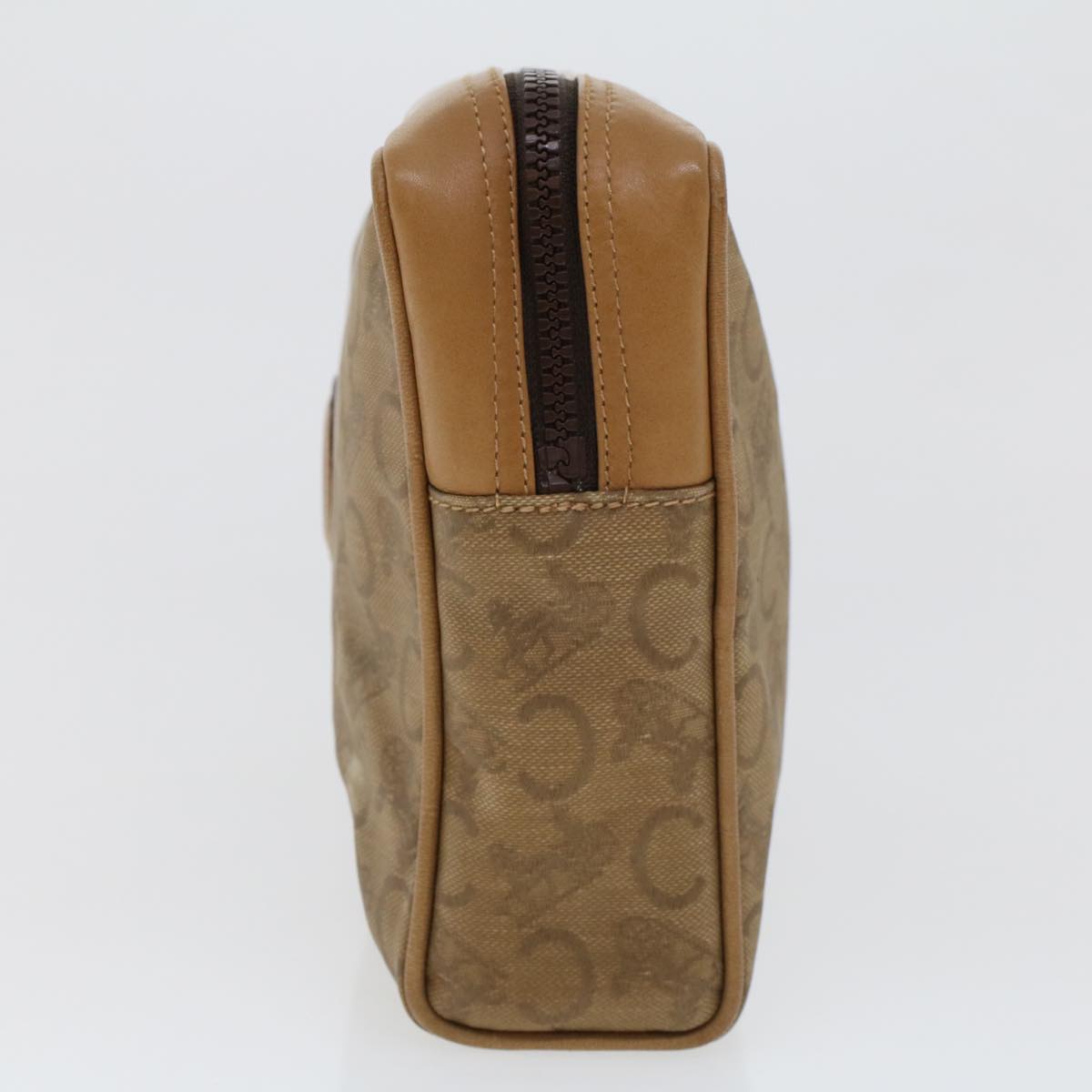 CELINE C Macadam Canvas Clutch Bag Beige  5459